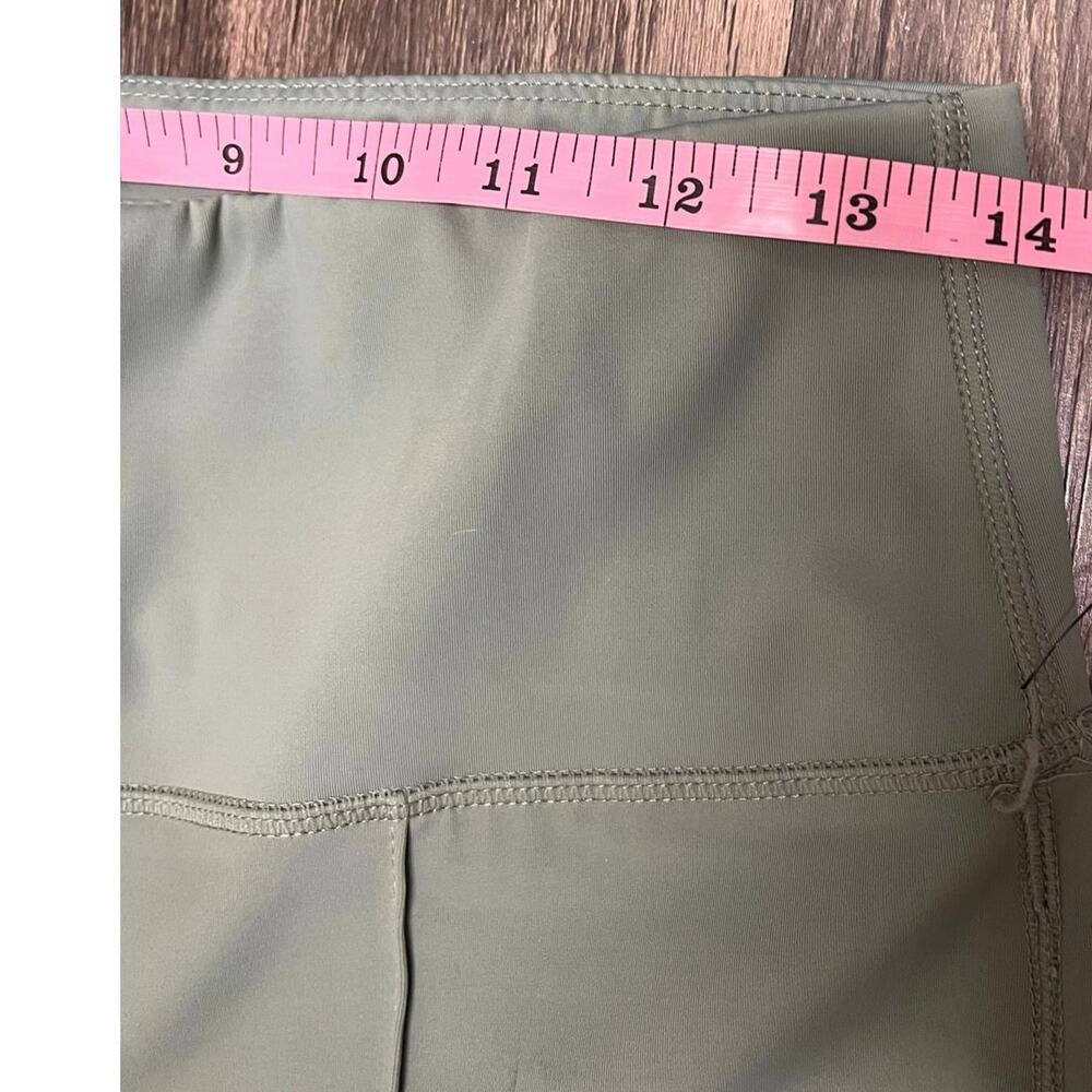 Hot Kiss Sage Green Flare Leggings High Waist Yoga Pants Y2K Large Gym Lounge - Picture 8 of 8